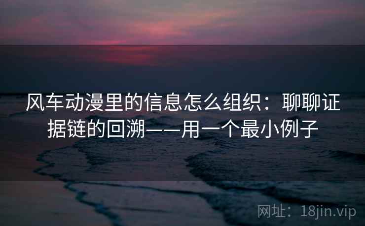 风车动漫里的信息怎么组织：聊聊证据链的回溯——用一个最小例子